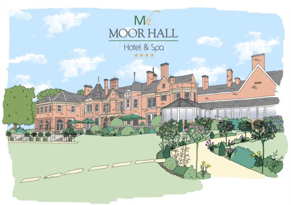 Moor Hall Illustration Logo