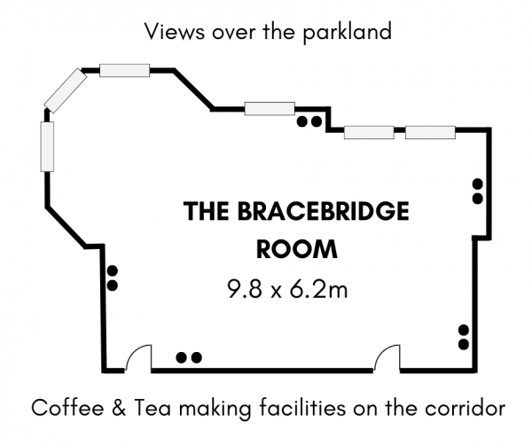 The Bracebridge Room at Moor Hall Hotel Spa Floor Plan